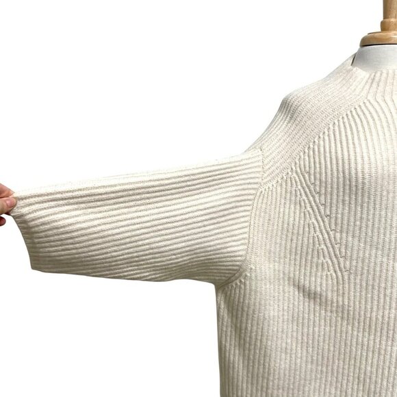 FRAY I.D Wool Blend Oversized Ribbed Mock-Neck Drop Shoulder Sweater size XL - Picture 3 of 7